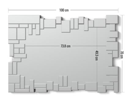Espelhos Decorativos Modernos Espelhos Retangulares de Parede Prata 100X70cm