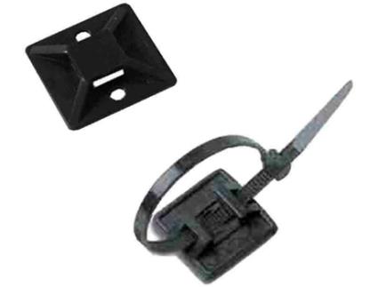 Base LAPAFIL Pack 100Un Fixação Preta Para Abraçadeira 3.6mm