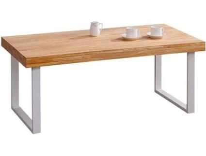 Mesa de Centro ADEC Carvalho (Carvalho Silvestre - Branco - Madeira - 120 x 43,5 x 60 cm)