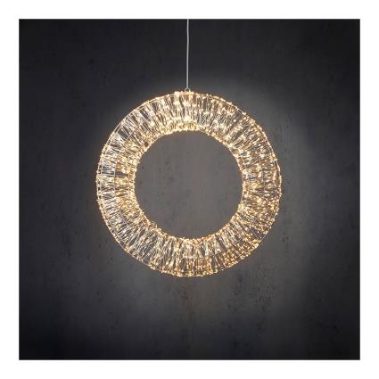 COROA DE DECORAÇÃO COM LEDS BRANCO QUENTE Ø60cm - ELEKTRO3