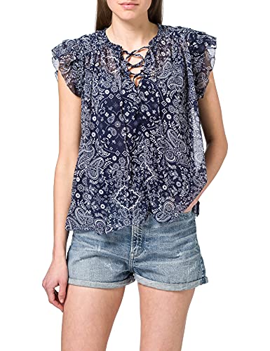 Blusa estampada, com atilho