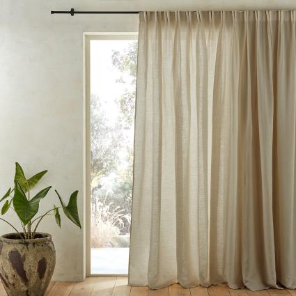 Cortinado em puro linho, pregas francesas, Colin