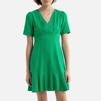 Vestido largo, curto de mangas curtas, CAMBRIA