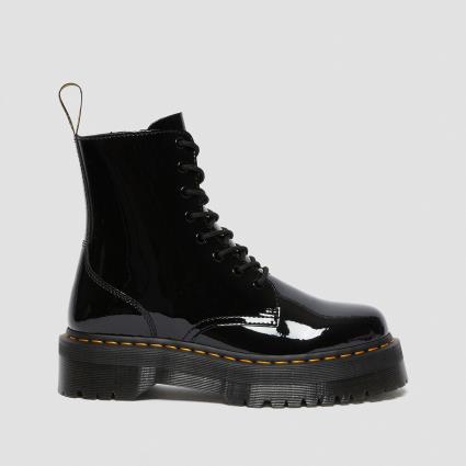 Botas envernizadas com atacadores, em pele, Jadon