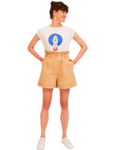 T-shirt de gola redonda, com motivo