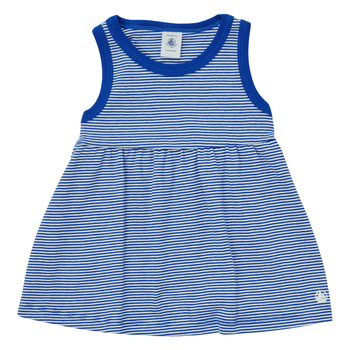 Vestido de cavas às riscas, em canelado, 6 meses-3 anos