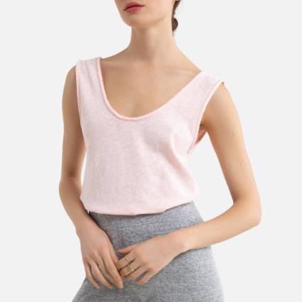 Top de cavas com gola redonda, SONOMA