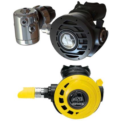 Apeks At20 Ds4 Din Octopus At20 Regulator Set Preto