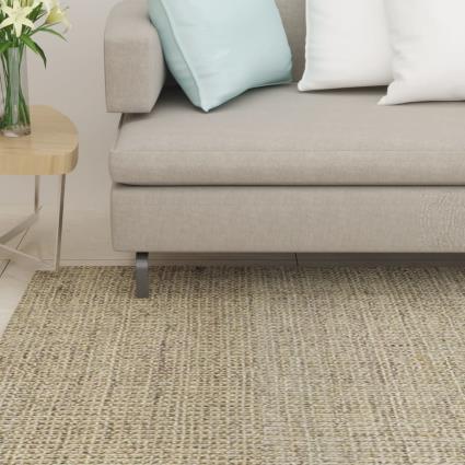 vidaXL Tapete sisal natural 100x150 cm cinzento-acastanhado