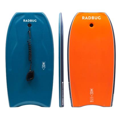 Bodyboard 500 azul / laranja com leash biceps