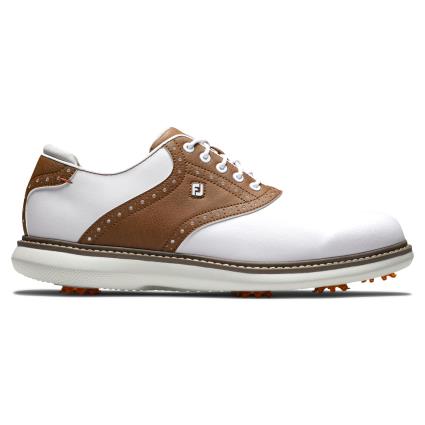 Calçado de Golf Footjoy Tradition Homem Branco e Castanho