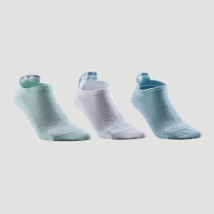 MEIAS DE TÉNIS ARTENGO CANO BAIXO RS 160 VERDE BRANCO VERDE (3 PARES)