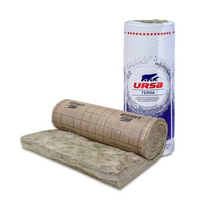 Rolo lã mineral com papel kraft terra 1,2x11m 80mm