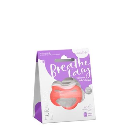 Curaprox Baby Breathe Easy Chupeta 18-36M 10-14KG Silicone Coral + Caixa