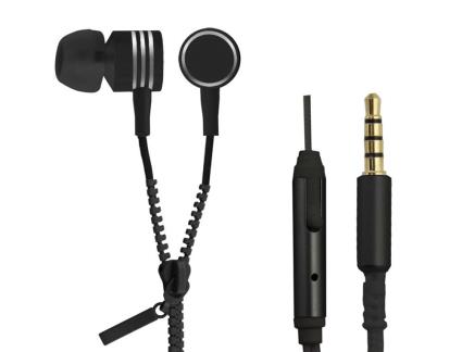 Fones De Ouvido Zipper C/ Microfone Preto