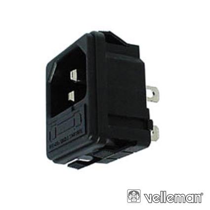 Ficha Iec Macho 3 Pinos Com Fusivel Painel