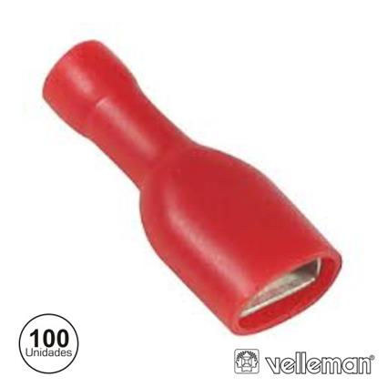 Conector Insulado Fêmea 6.4mm Vermelho