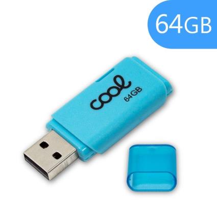 Pen Drive USB x64 GB 2.0  Cover Celeste