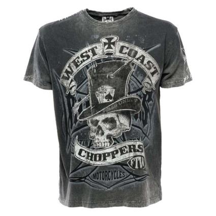West Coast Choppers Cash Only Short Sleeve T-shirt Cinzento S
