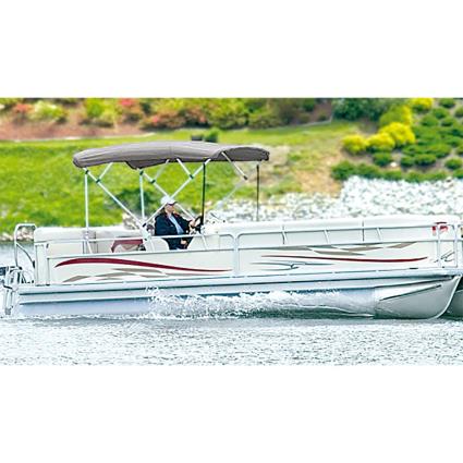 Carver Industries High 4 Bow Square Tube Pontoon Ups-able Bimini Top