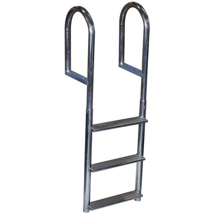 Dock Edge 4 Step Ladder Aluminium Wide