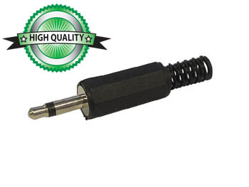Ficha Jack 3.5mm Macho Mn Plástico C/ Proteção 