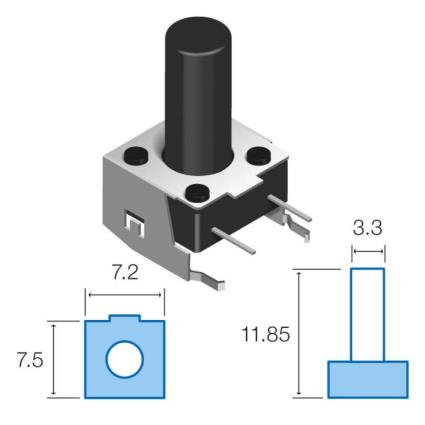 Pulsador Micro Switch Vertical