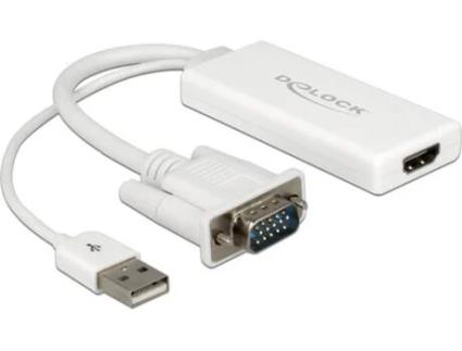 Adaptador VGA para HDMI com Áudio  62460 25 cm Branco