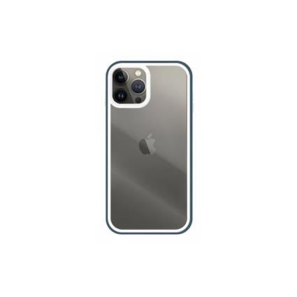 Capa Iphone 13 Pro Max Transparente com Border Silicone Azul