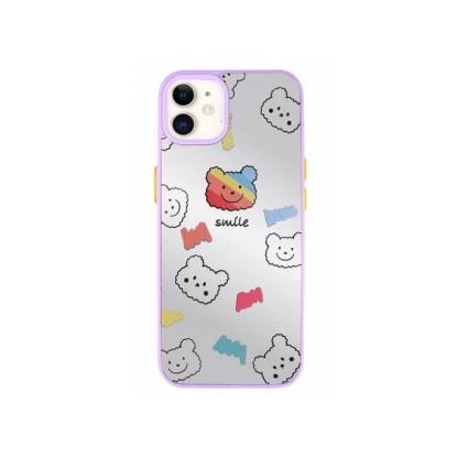 Capa Iphone 12 Espelho com Ursos Roxo