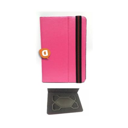 Capa Protetora 'Flip Book Tipo Pele' para Tablet 7' 7.2' Universal Rosa