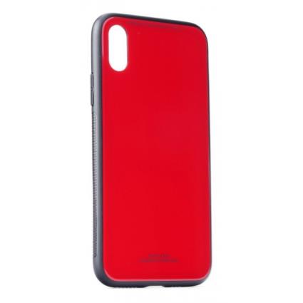 Capa Iphone XS Max 'Glass' Silicone Vermelho Opaco