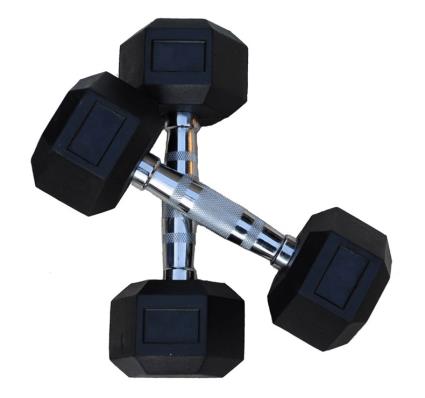 Halteres de caucho Body-Solid HEXRU - 45kg