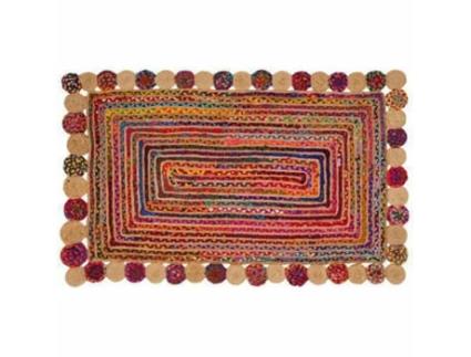 Tapete DKD Home Decor Algodão Multicolor Jute (120 x 180 x 1 cm)