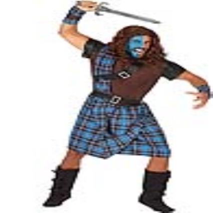 Fantasia para Adultos Escocês Azul (5 Pcs) - XXL