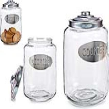 Boião de Vidro  (19,5 x 28 x 19,5 cm) (Grande) (580 ml)