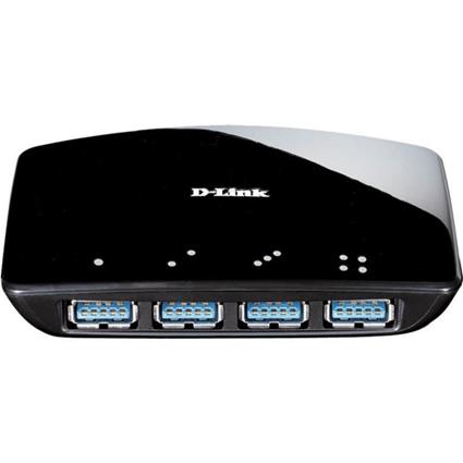 Hub USB 4 Portas  DUB-1340 USB 3.0 Preto
