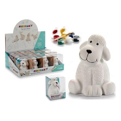 mealheiro Dog Branco Cerâmica (10 x 13 x 11 cm)