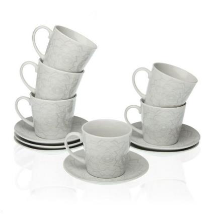 Conjunto de Chávenas de Café Porcelana (12 Peças)