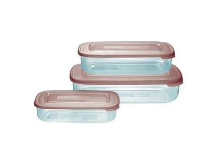 Conjunto de 3 Lancheiras  (1 - 2 - 3 L) - Coral