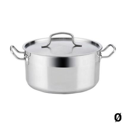 Caçarola com Tampa  Azzero Aço inoxidável - 24 cm