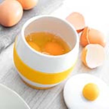 Cozedor de ovos cerâmico para micro-ondas com receitas Eggsira 