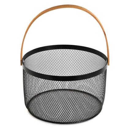 Fruteira Metal/Vime (25 x 30 x 25 cm)