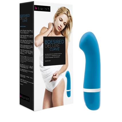 Vibrador Bdesired Deluxe Curvo Azul Lagoa  613