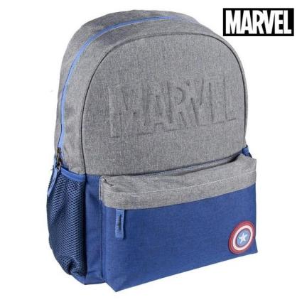 Mochila Escolar Captain America  Azul marinho Cinzento