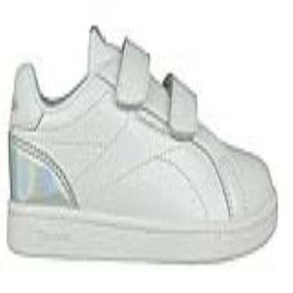 Ténis Casual Criança  Royal Complete Clean Velcro Branco Prateado - 31