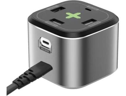 Carregador Parede CELLY PD (65W - 2 USB-C - Cinzento)
