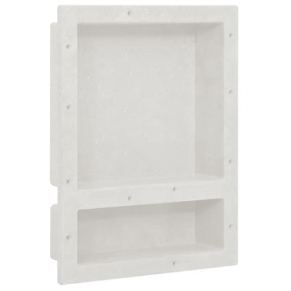 vidaXL Habitáculo chuveiro c/ 2 compartimentos 41x51x10 cm branco mate
