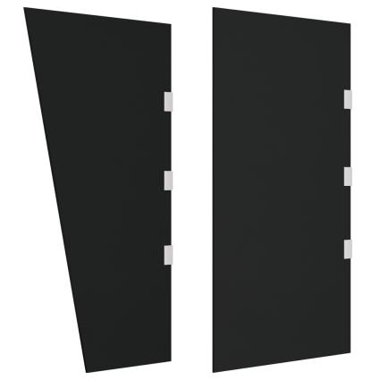 vidaXL Toldos de porta 2 pcs vidro temperado preto