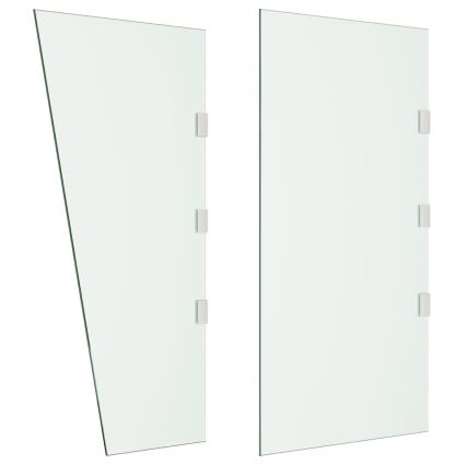 vidaXL Toldos de porta 2 pcs vidro temperado transparente
